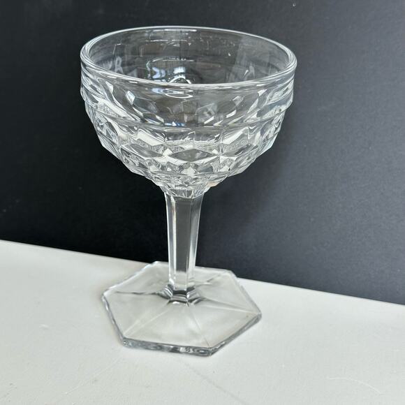 Vintage Fostoria American Champagne/Tall Sherbet Glass Set of 2 - Picture 3 of 7